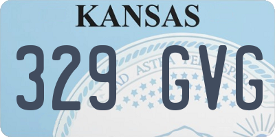 KS license plate 329GVG