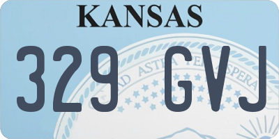 KS license plate 329GVJ