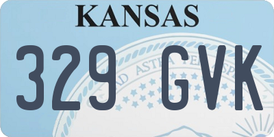 KS license plate 329GVK