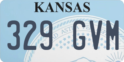 KS license plate 329GVM
