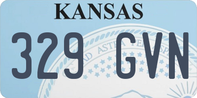 KS license plate 329GVN