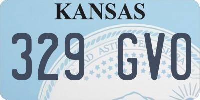 KS license plate 329GVO