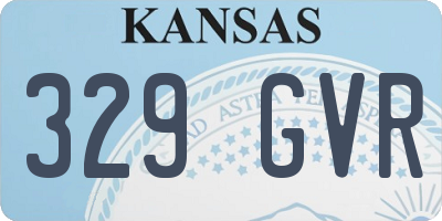 KS license plate 329GVR