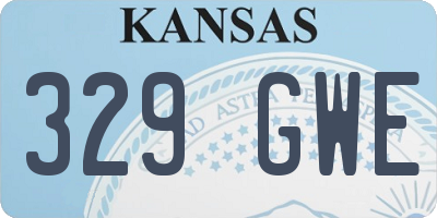 KS license plate 329GWE