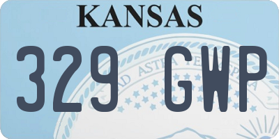 KS license plate 329GWP