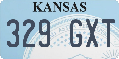 KS license plate 329GXT