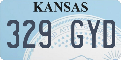 KS license plate 329GYD