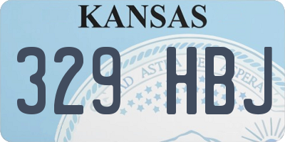 KS license plate 329HBJ