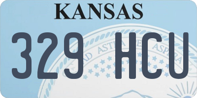 KS license plate 329HCU