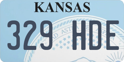 KS license plate 329HDE