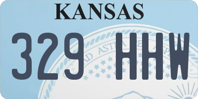 KS license plate 329HHW