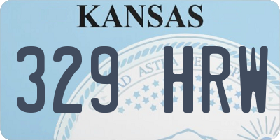 KS license plate 329HRW