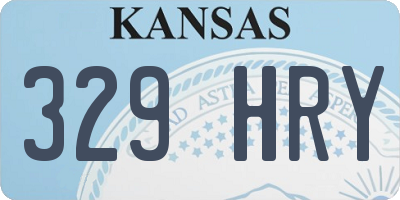 KS license plate 329HRY