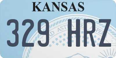 KS license plate 329HRZ