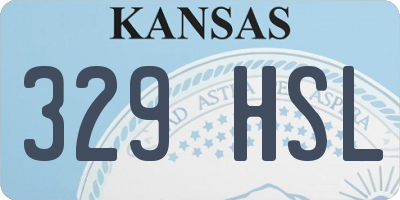 KS license plate 329HSL