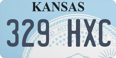 KS license plate 329HXC