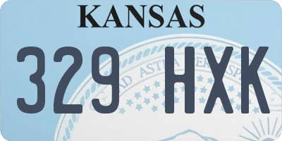 KS license plate 329HXK