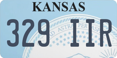 KS license plate 329IIR
