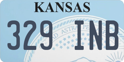 KS license plate 329INB