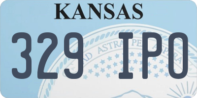 KS license plate 329IPO