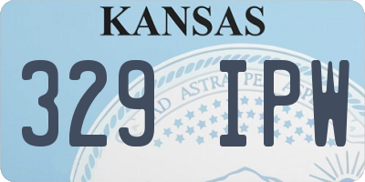 KS license plate 329IPW