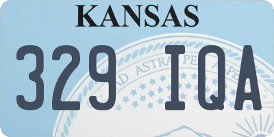 KS license plate 329IQA