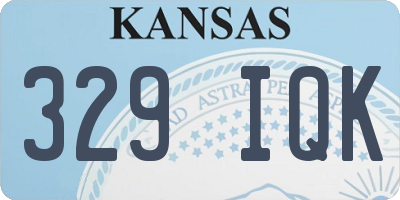 KS license plate 329IQK
