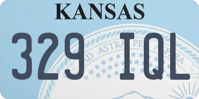 KS license plate 329IQL