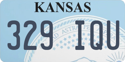 KS license plate 329IQU