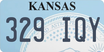 KS license plate 329IQY