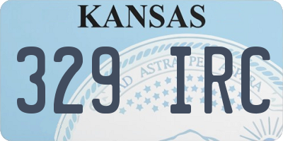 KS license plate 329IRC