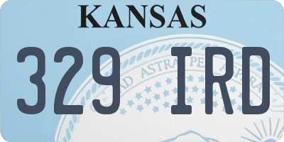 KS license plate 329IRD