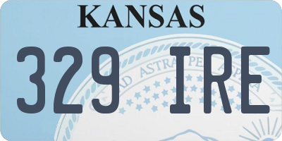 KS license plate 329IRE
