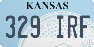 KS license plate 329IRF