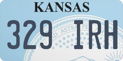KS license plate 329IRH