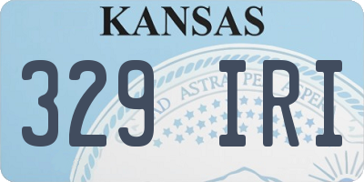 KS license plate 329IRI
