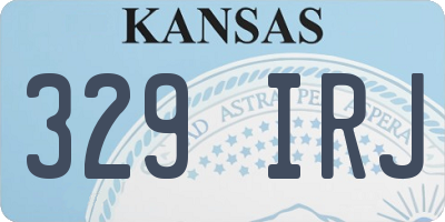 KS license plate 329IRJ
