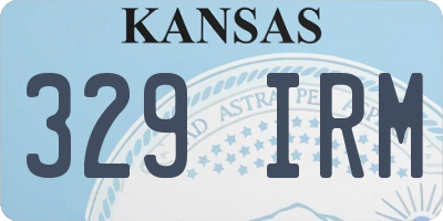 KS license plate 329IRM