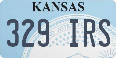 KS license plate 329IRS