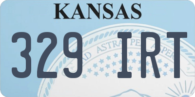 KS license plate 329IRT