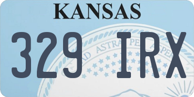 KS license plate 329IRX
