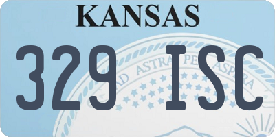 KS license plate 329ISC