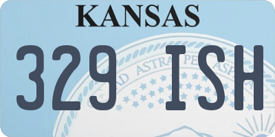 KS license plate 329ISH