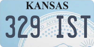 KS license plate 329IST