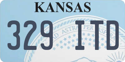 KS license plate 329ITD