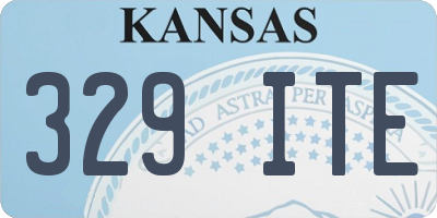 KS license plate 329ITE