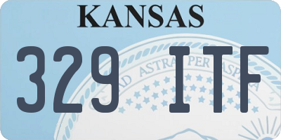 KS license plate 329ITF