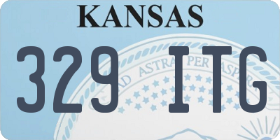 KS license plate 329ITG