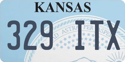KS license plate 329ITX