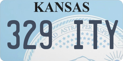 KS license plate 329ITY